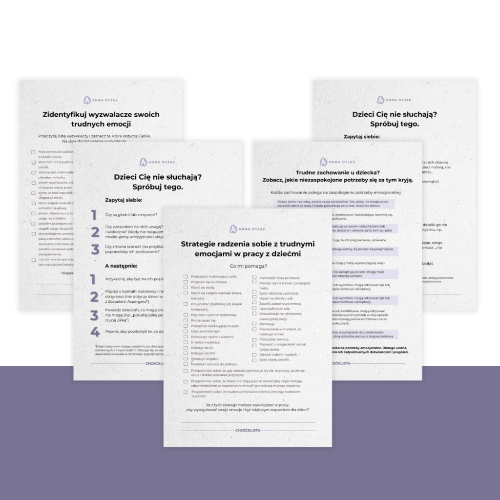 mockup checklist w szkole Trenerów regulacji emocji