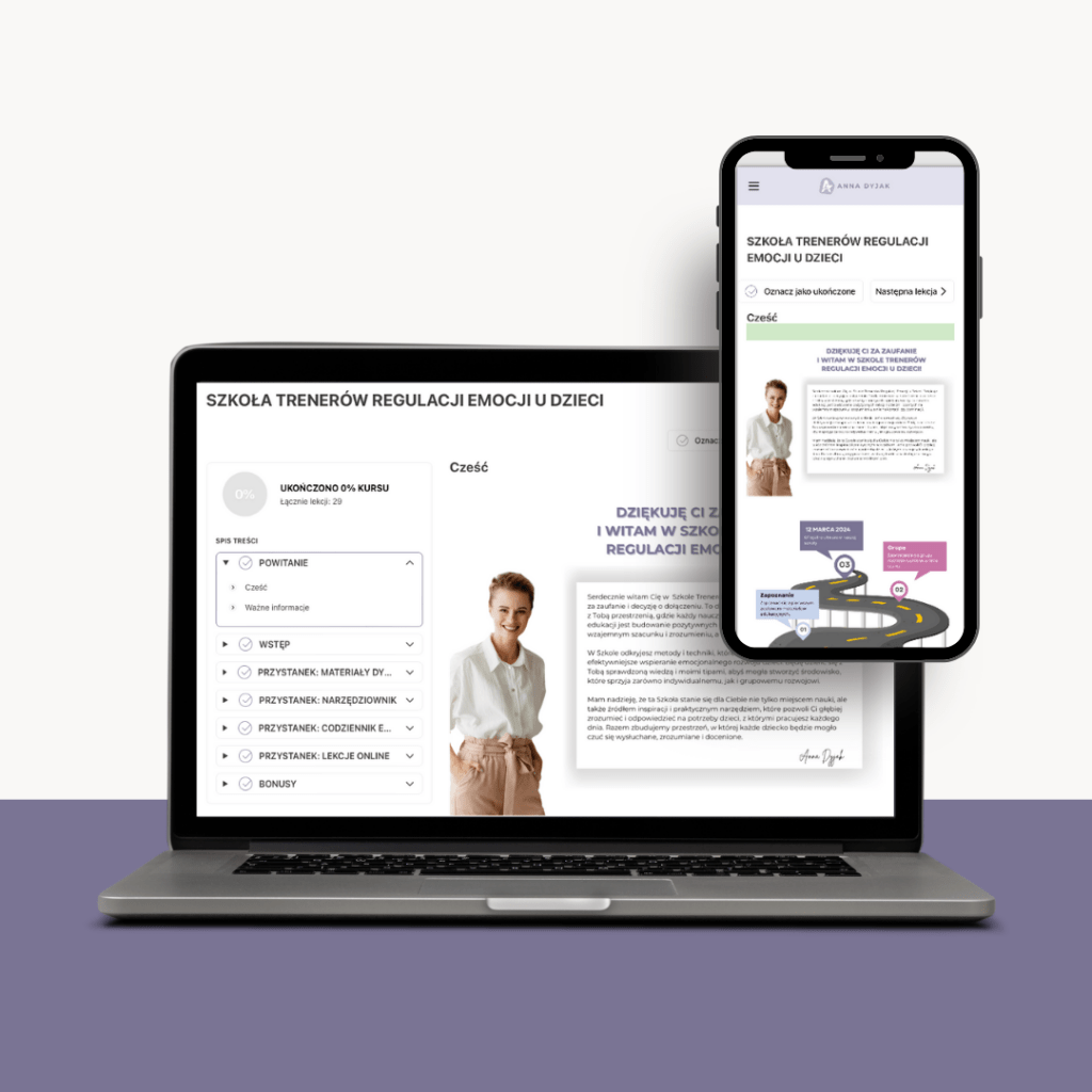Szkoła Trenerów regulacji emocji u dzieci - mockup