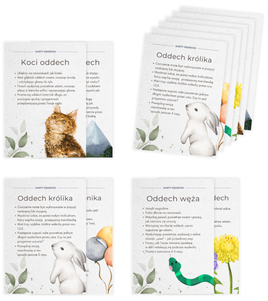 Karty oddechu mockup