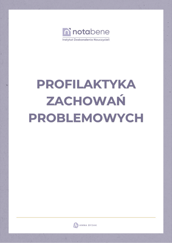 okładka do materiałów z profilaktyki zachowań problemowych